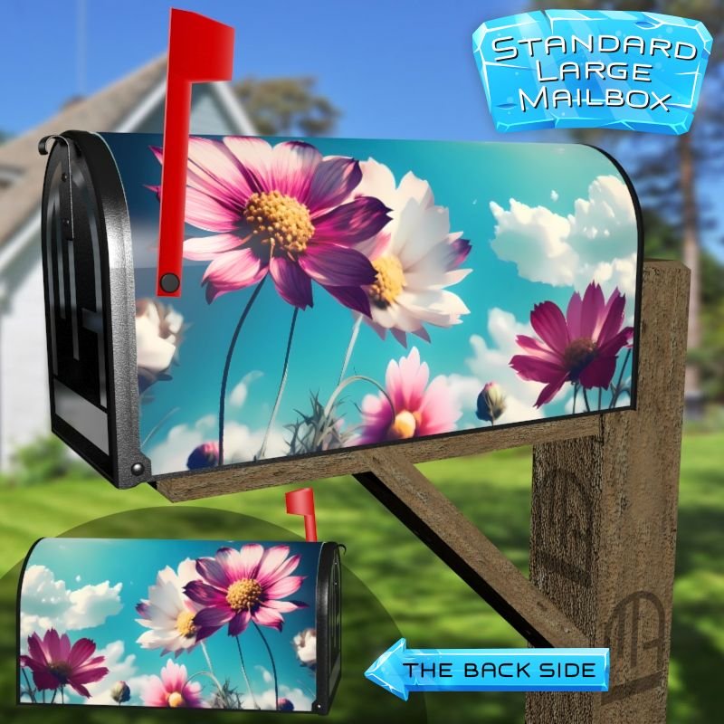 Spring Flowers in the Meadow #8 Decorative Rural Farm Mailbox Cover