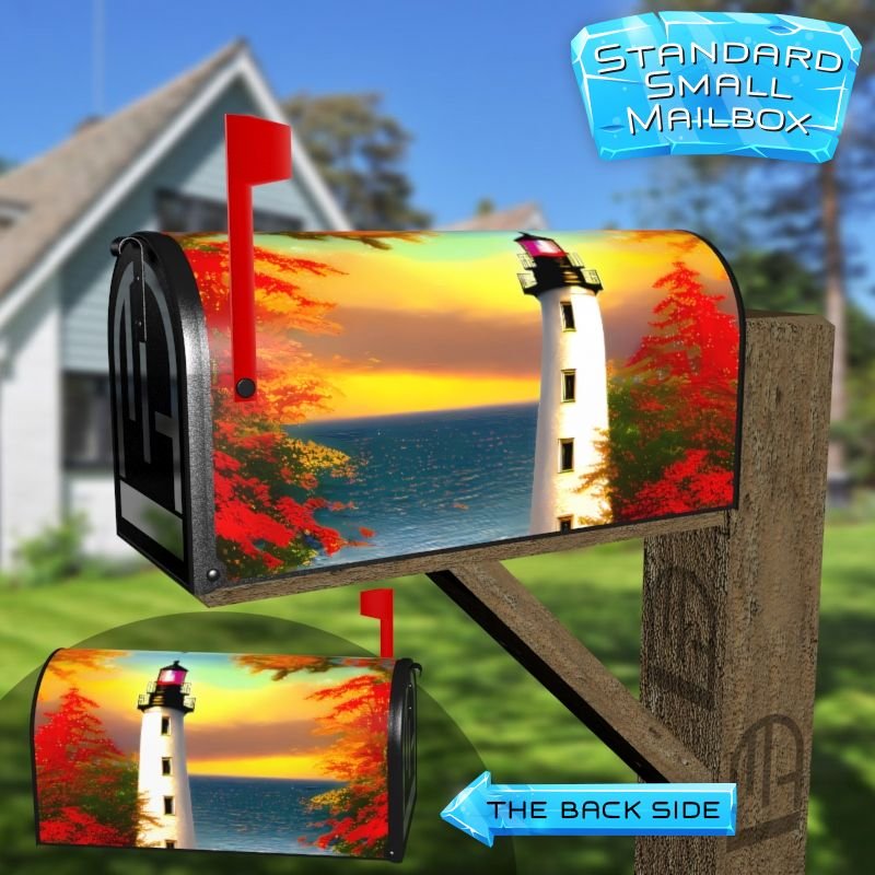Autumn Lighthouse Decorative Rural Farm Mailbox Cover - Image 2
