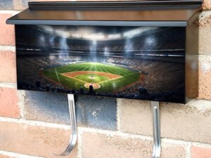 Baseball Game Sport Arena 3 Townhouse Mailbox Cover