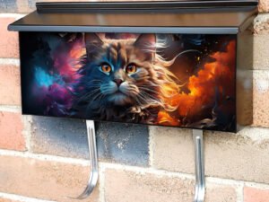 Cute Beautiful Cat Animal Pet 1 Townhouse Mailbox Cover