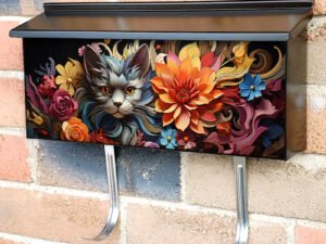 Cute Beautiful Cat Animal Pet 2 Townhouse Mailbox Cover