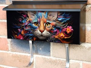 Cute Beautiful Cat Animal Pet 3 Townhouse Mailbox Cover