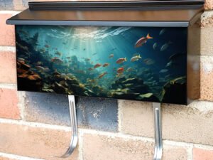 Underwater Fish In The Sea Townhouse Mailbox Cover