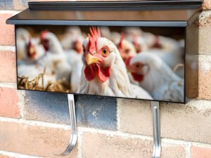 Group Of Chickens 2 Townhouse Mailbox Cover