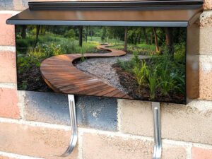 Nature Trail In A City Park Designed For Visitors Townhouse Mailbox Cover