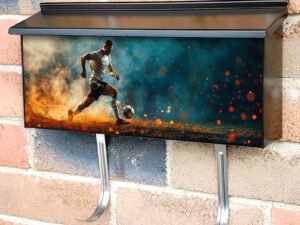Soccer Football Player Townhouse Mailbox Cover