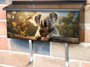 Cute Koala On A Tree Close Up Townhouse Mailbox Cover