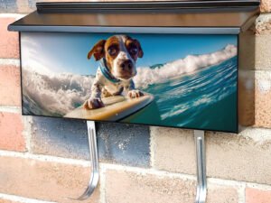 Dog Surfing Townhouse Mailbox Cover