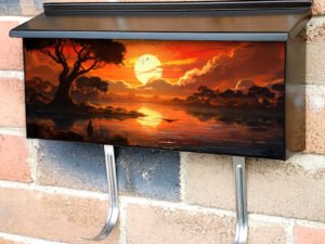 Beautiful Sunset In The Savannah Townhouse Mailbox Cover