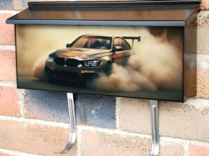 The Car Is Drifting Townhouse Mailbox Cover