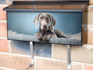Weimaraner Dog Townhouse Mailbox Cover