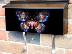 Xray Fractal Glowing Butterfly Townhouse Mailbox Cover