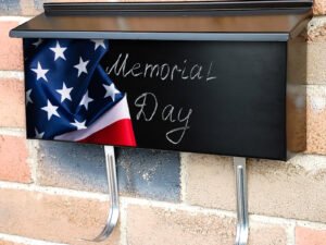 Memorial Day Scene Townhouse Mailbox Cover