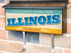 US States Illinois Townhouse Mailbox Cover