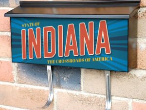 US States Indiana Townhouse Mailbox Cover
