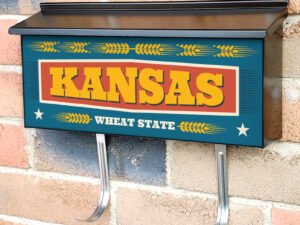 US States Kansas Townhouse Mailbox Cover