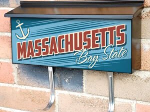 US States Massachusetts Townhouse Mailbox Cover