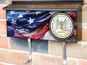 US States New Mexico State Seal Townhouse Mailbox Cover