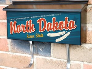 US States North Dakota Townhouse Mailbox Cover
