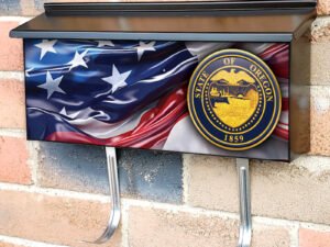 US States Oregon State Seal Townhouse Mailbox Cover