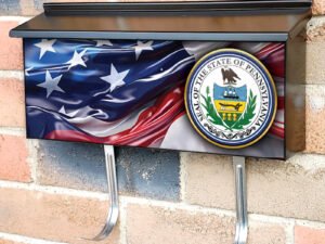 US States Pennsylvania State Seal Townhouse Mailbox Cover