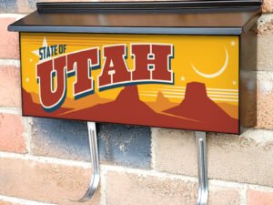 US States Utah Townhouse Mailbox Cover