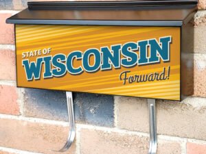 US States Wisconsin Townhouse Mailbox Cover