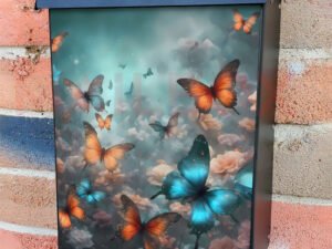 Dancing Butterflies 2 Colonial Mailbox Cover