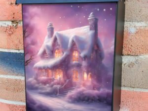 Snowy Christmas Morning 2 Colonial Mailbox Cover