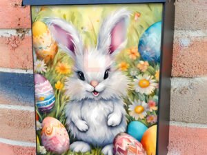 Silly Easter Bunny Colonial Mailbox Cover