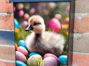 Easter Goose Baby Colonial Mailbox Cover