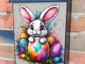 Funny Easter Bunny Colonial Mailbox Cover
