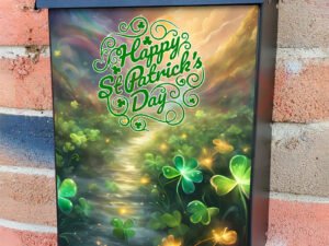 St. Patrick Day Path Colonial Mailbox Cover