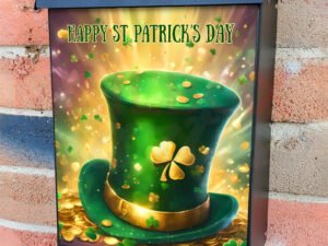 St. Patrick Day Top Hat Colonial Mailbox Cover