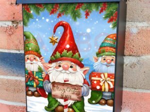 Cute Christmas Gnomes 2 Colonial Mailbox Cover