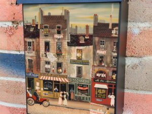 Rue de Paris by Michel Delacroix Colonial Mailbox Cover