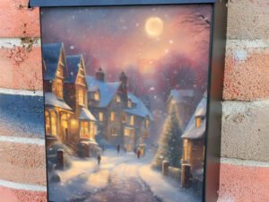 Victorian Town Christmas Colonial Mailbox Cover