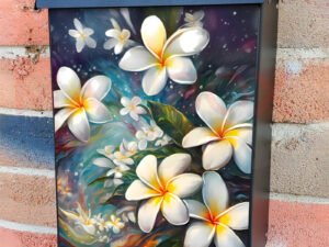 Beautiful White Magnolia Tree Colonial Mailbox Cover