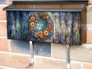 Welcome to Our Home Wreath Townhouse Mailbox Cover