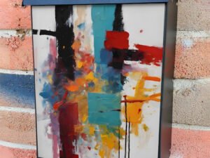 Minimalist Abstract Art Colonial Mailbox Cover