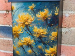 Pretty Yellow Flowers Colonial Mailbox Cover