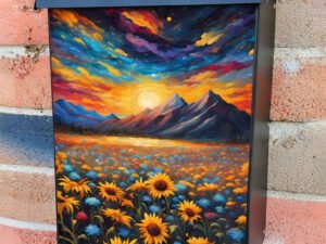 Flowers in the Meadow 2 Colonial Mailbox Cover