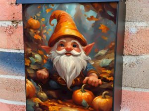 Cute Autumn Gnome Colonial Mailbox Cover