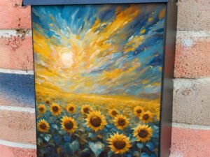 Tuscan Morning Sunflowers Colonial Mailbox Cover