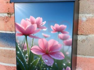 Morning Dew on the Flower Field Colonial Mailbox Cover