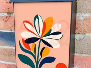 Modern Flower Art, Matisse Style Colonial Mailbox Cover