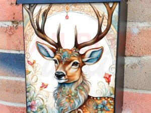 Victorian Santa Portrait Colonial Mailbox Cover