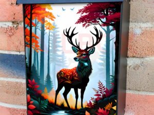 Beautiful Male Deer Colonial Mailbox Cover