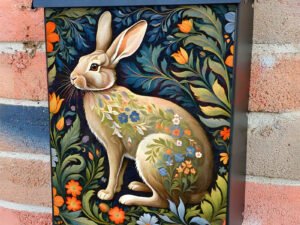 Beautiful Folklore Hare Colonial Mailbox Cover