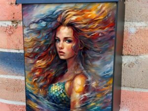 Lovely Young Mermaid Colonial Mailbox Cover